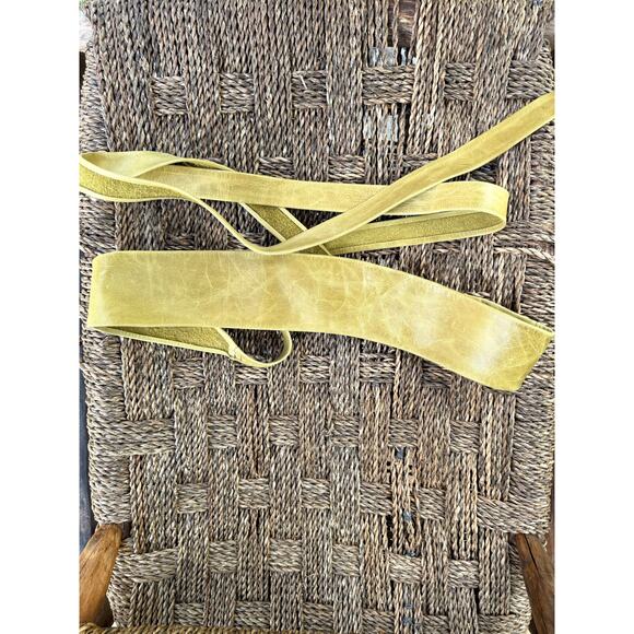 Olive Argentinian Leather Wrap Belt / ADA - Picture 2 of 9